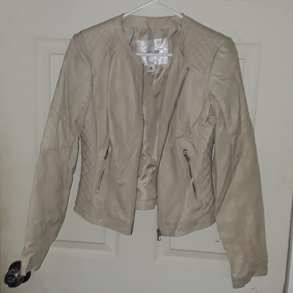 Faux leather coat